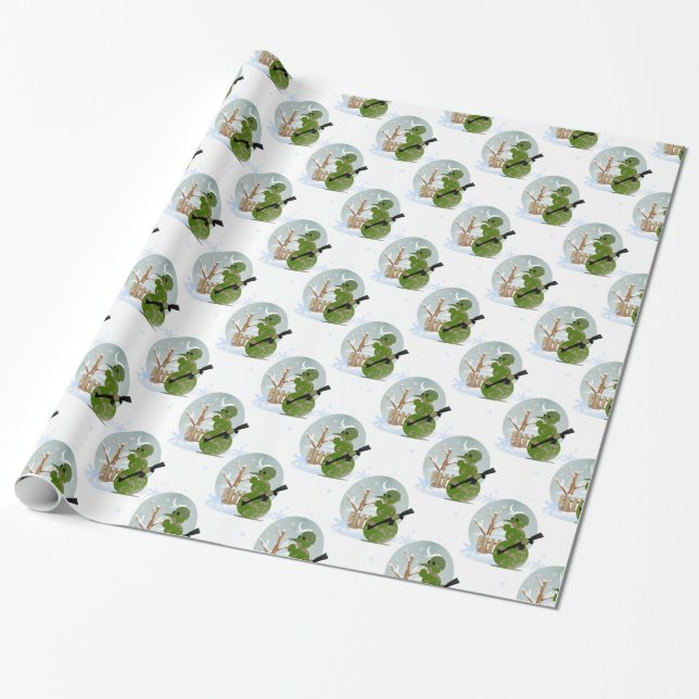snowman soldier christmas wrapping paper (Unrolled)