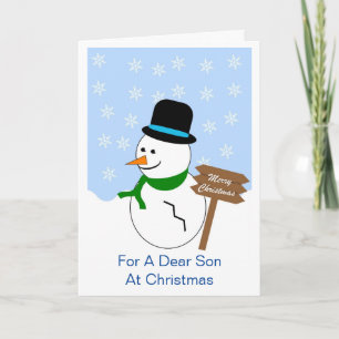 Snowman Son Christmas Card