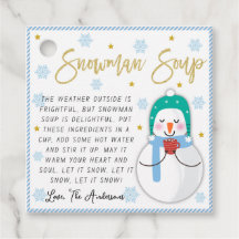 Snowman Soup Christmas Hot Chocolate Gift Favour