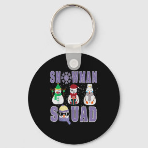 Snowman Squad Funny Family Matching, Teacher And S Key Ring