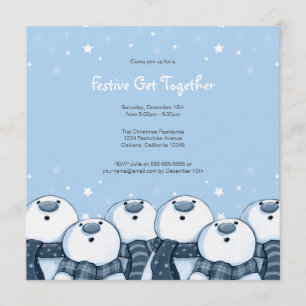 Snowman Stargazers   Festive Party Invites