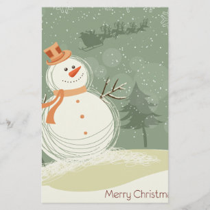 Snowman Stationery