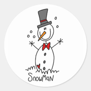 Snowman Stick Figure Sticker