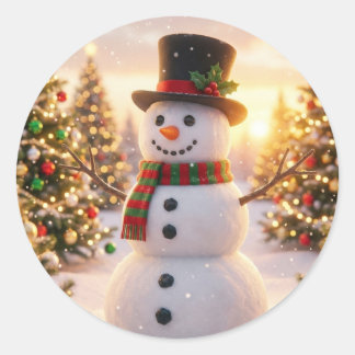 Snowman stickers christmas collection