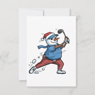  Snowman Tennis Player Christmas 2026 Holiday   Thank You Card