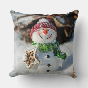 Snowman Throw Pillow