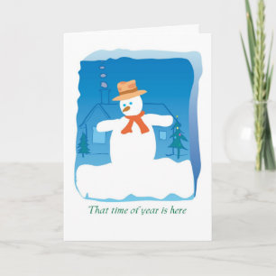 SNOWMAN TIME HOLIDAY CARD