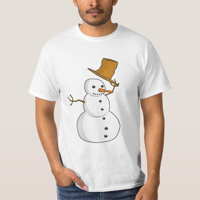 Snowman Tipping Hat Shirt (Front)