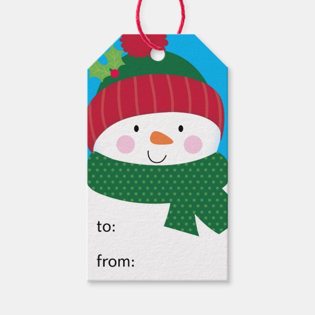 Snowman To From Gift Tags (Front)