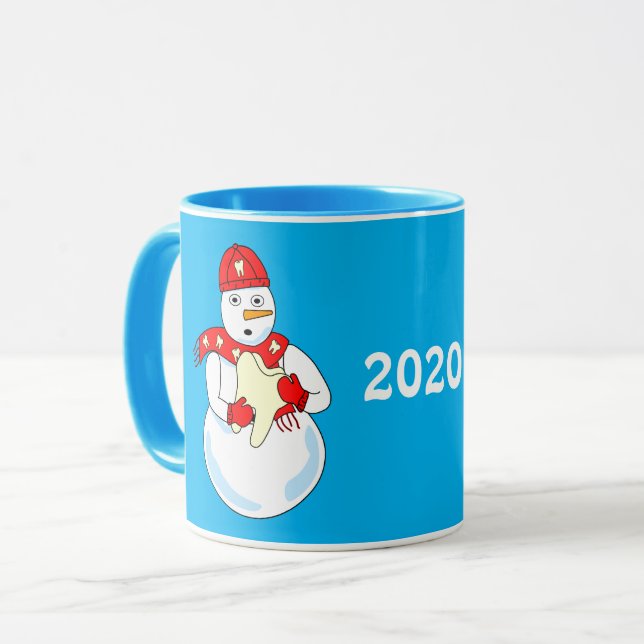 Snowman Tooth Mug (Front Left)