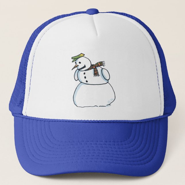 Snowman trucker hat (Front)