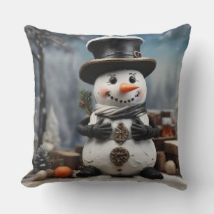 Snowman  Twinkle Sparks Joy in  Winter Wonderland  Cushion