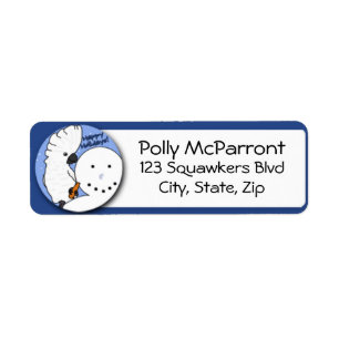 Snowman Umbrella Cockatoo Return Address Label