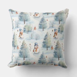 Snowman Village: Cosy Winter Wonderland Cushion