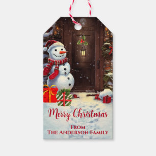 Snowman Vintage Christmas  Gift Tags