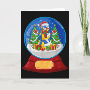 Snowman Volleyball Santa Hat Merry Christmas Pajam Card