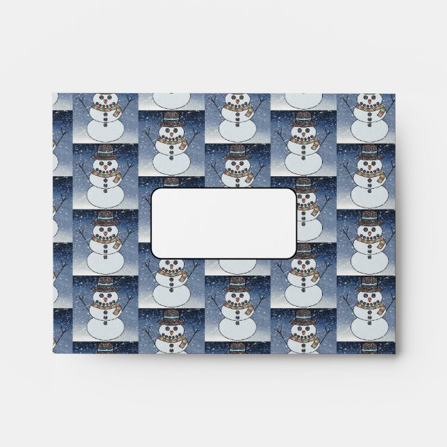 Snowman w/BG - A2 Envelope (Front)