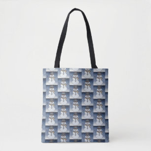 Snowman w/BG (pattern) - Tote Bag