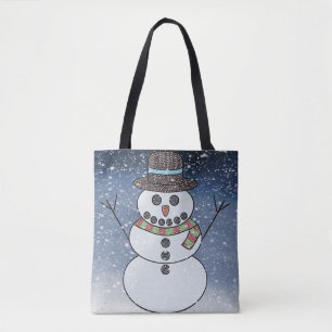 Snowman w/BG (single) - Tote Bag