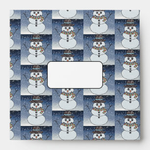 Snowman w/BG - Square Envelope