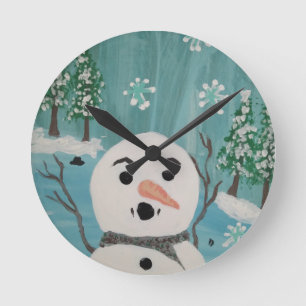 snowman wall clock