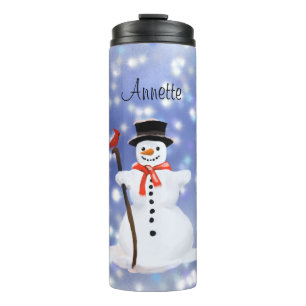 Snowman, warm drinks thermal tumbler