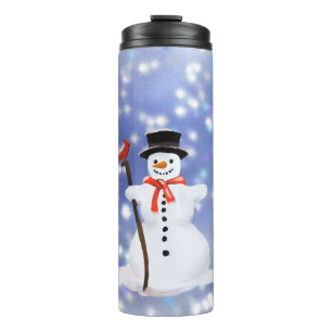 Snowman, warm drinks thermal tumbler