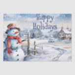 Snowman Watercolor Winter Christmas Tissue Paper<br><div class="desc">Snowman Watercolor Winter Christmas</div>