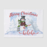 Snowman Watercolor Winter Christmas Tissue Paper<br><div class="desc">Snowman Watercolor Winter Christmas</div>