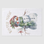 Snowman Watercolor Winter Christmas Tissue Paper<br><div class="desc">Snowman Watercolor Winter Christmas</div>