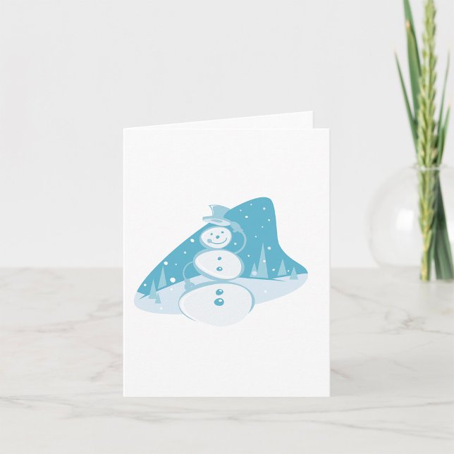 Snowman Wearing A Top Hat Card (Creator Uploaded)