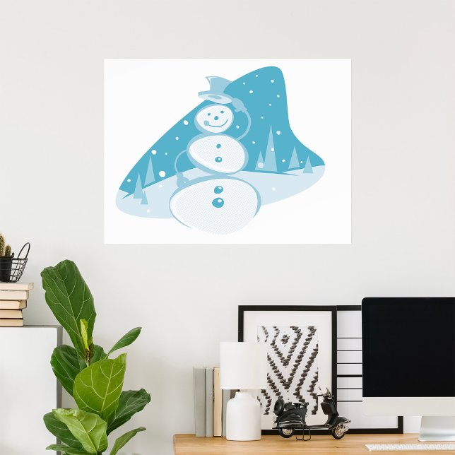 Snowman Wearing A Top Hat Poster (Creator Uploaded)