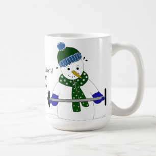 Snowman Weight Lifting Coffee Mug