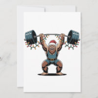 Snowman Weightlifter Christmas 2026 Holiday Fitnes