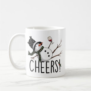 Snowman Wine Christmas Funny Drinking Wine Santa  Coffee Mug