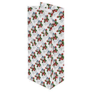 Snowman Wine Gift Bag