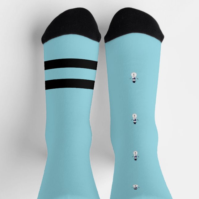 Snowman Winter Crew Socks Holiday Gift (Top)