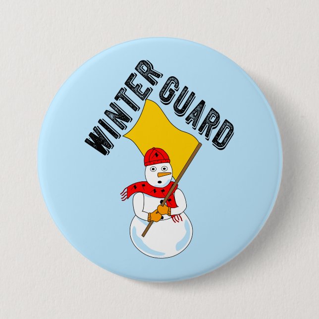 Snowman Winter Guard 7.5 Cm Round Badge (Front)