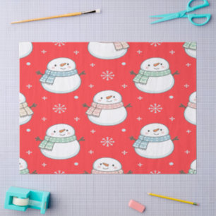 Snowman Winter Magic Cozy Cute Tissue Paper
