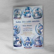 Snowman Winter Theme Baby Boy Shower
