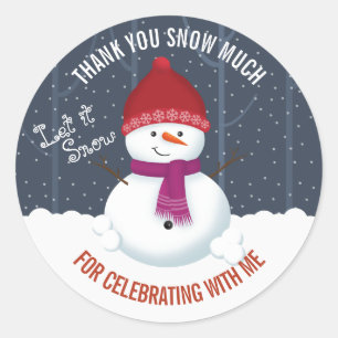 Snowman Winter Wonderland Classic Round Sticker