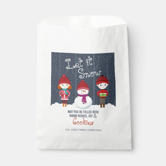 Snowman Winter Wonderland Favour Bag (Front)