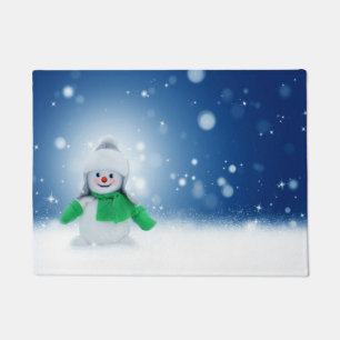 Snowman Wishes Doormat