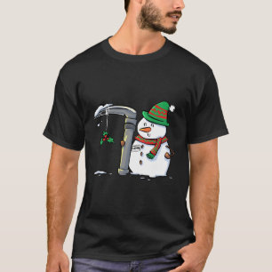 Snowman With A Mac 3 Anaesthesia For Christmas T-Shirt