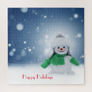 Snowman with a scarf jigsaw puzzle
