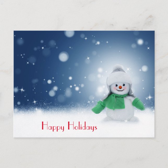 Snowman with a scarf  postcard (Front)