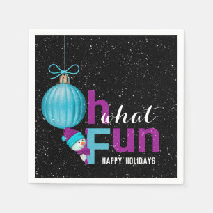 snowman with Christmas ornament Napkin