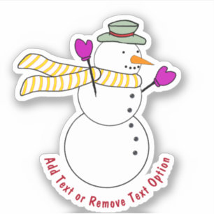 Snowman With Mittens Christmas