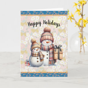 Snowman with Packages Card