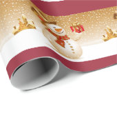 Snowman With Presents Wrapping Paper (Roll Corner)
